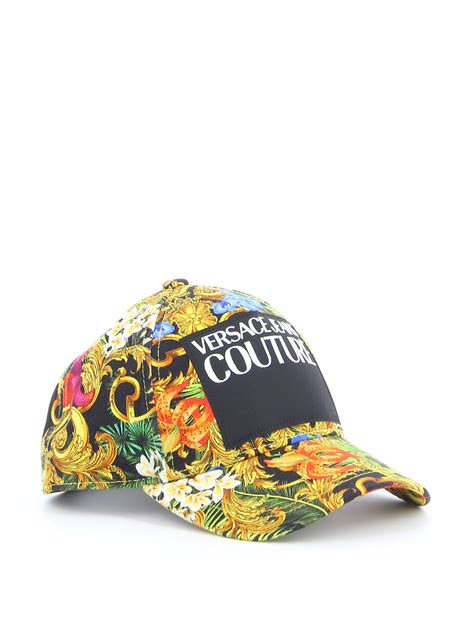 versace jungle print hat|Men's Jungle print cap .